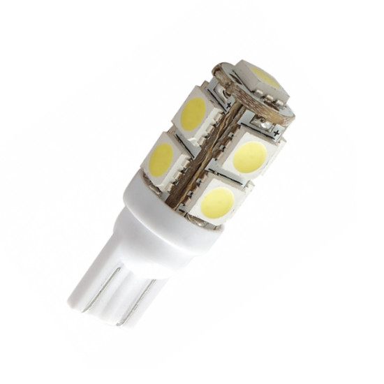 LED auto žiarovka T10 9 X SMD 5050, studená biela